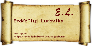 Erdélyi Ludovika névjegykártya
